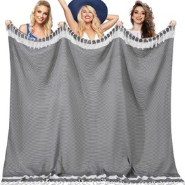 Genovega Oversized Giant Turkish Beach Towel Blanket Extra Large XXL Lightweight Quick Dry Sand Free Boho Throw Pool Cloud Sandrpoof Blankets Women Men Big Jumbo Wide 2 Person Size Dot Black
