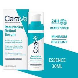 Cera  Ve Resurfacing Retinol Serum 30ml | 0.3% Retinol + Ceramides | Post-Acne Scar Fading & Pore Refining