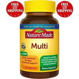 Nature Made Multivitamin Tablets with Iron, Multivitamin for Women and Men for D