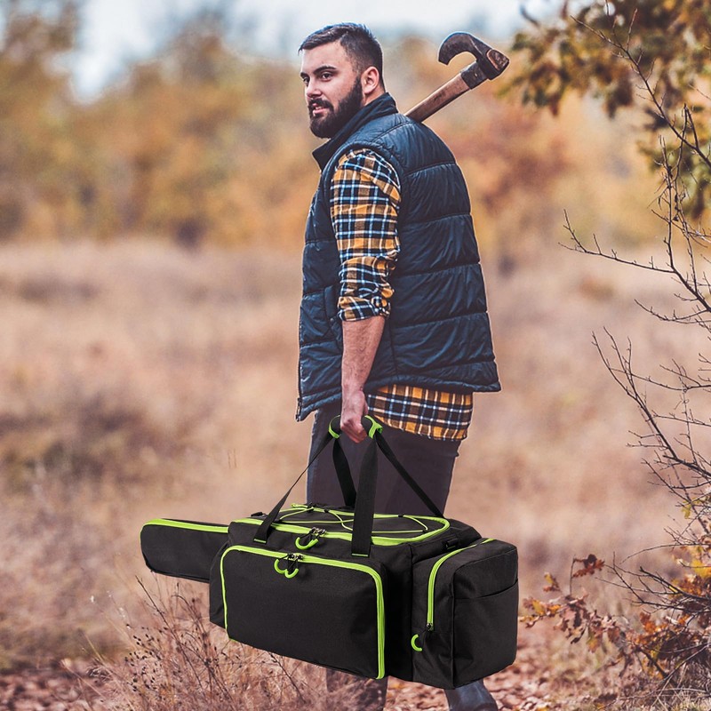 BABEYER Chainsaw Case, Durable Chainsaw Bag Compatible with Greenworks, EGO