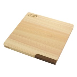 Daiwa Sangyo Cutting Board with Stand, Dishwasher Safe, Wooden, Lightweight, Made in Japan, Mildew Resistant, Square 8.7 inches (22 cm)