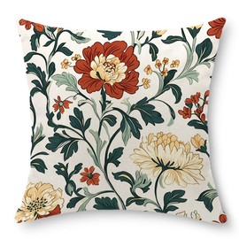 Cirzone Outdoor Cushion Covers 1 Piece 45 x 45 cm Decorative Outdoor Cushion Spring Flower Pattern Cushion Covers Will Be for Sofa Cushion Garden Outdoor