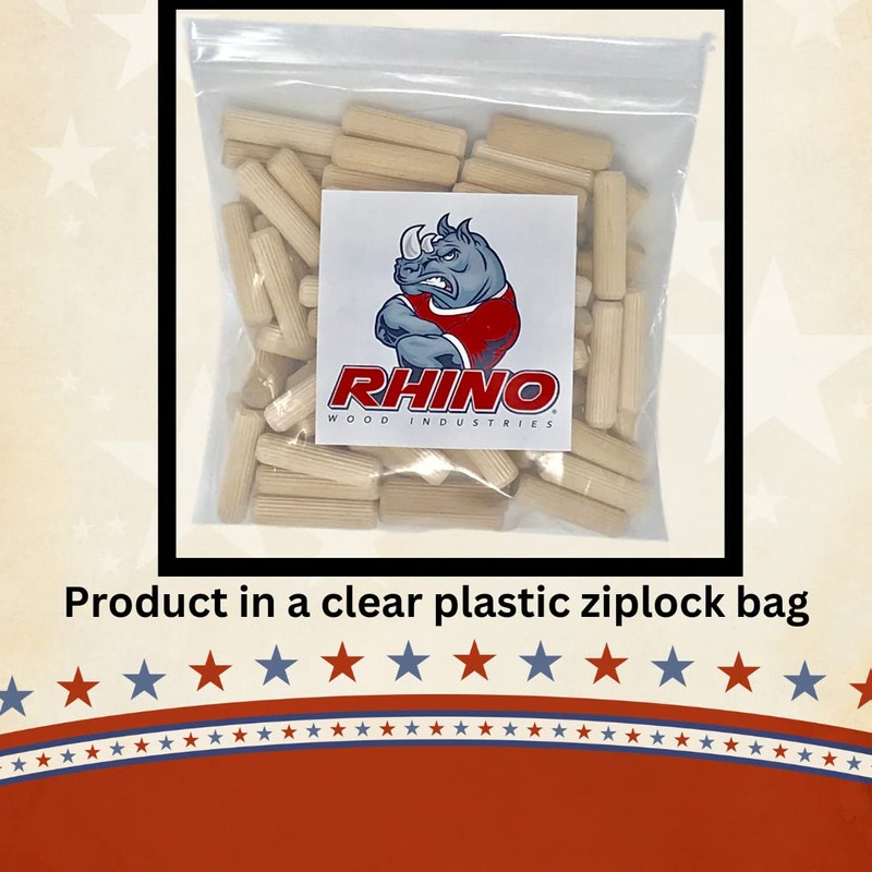 Rhino Wood Industries - 3/8" x 2" - 100 Pack