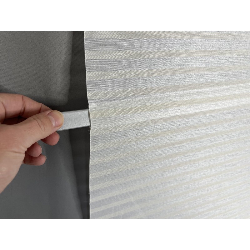 Easyfix Magnetic Roller Blind Horizontal Stripes Decorative Wool White 60