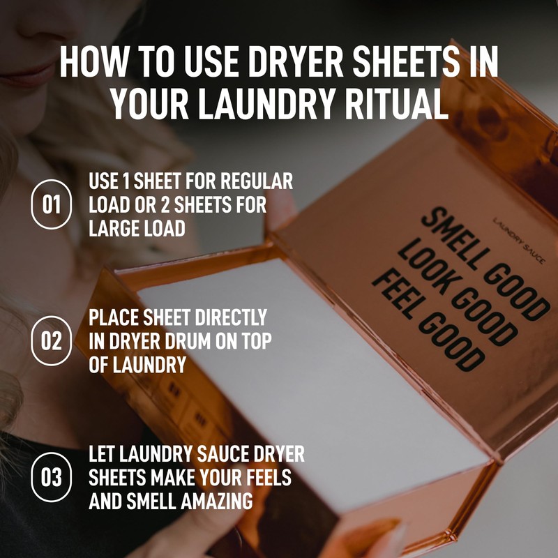 Laundry Sauce - Laundry Dryer Sheets (Egyptian Rose), Luxury Fragrance,