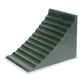 Wheel Chock, 7 1/4 in W x 9 3/8 InH, Black