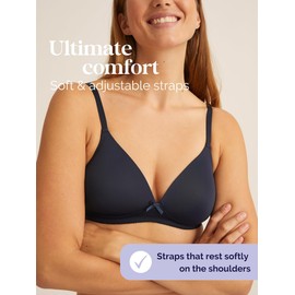 Naturana Cup Bra without Underwire 5166 - dark blue, size: 80a