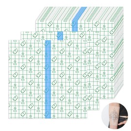 Tattoo Aftercare,50 Pcs Waterproof Bandages for Swimming,8 x 8 Inch Tattoo Cover up Tape,Second Skin Tattoo Cover up Patch,Waterproof Bandaids,Transparent Film Dressing,Adhesive Bandage,Shower Shield