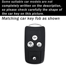 ontto Key Fob Protector Fit for Honda Accord 2008-2012 Flip Folding Key Remote Metal and Leather Car Key Cover with Keychain Fit for Acura MDX RDX TL TSX ZDX 2008-2013 Car Accessories Black