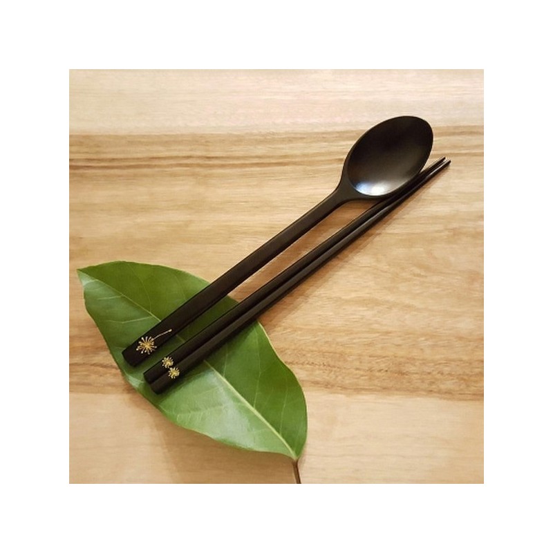 (10x10) Namo Lacquerware Cutlery Set / Domestic Natural Lacquerware Cutlery