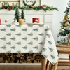 Horaldaily Christmas Tablecloth 52×70 Inch Rectangular, Trees Green Boho Washable