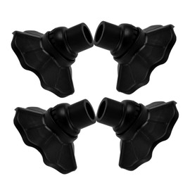 Operitacx 5 Sätze Anti-schlupf-fußstütze Schutz Beine Klein Stuhlbeinkappen Falten Camping-tischbeinabdeckung Campingstuhlfüße Beinkappen Für Klappstühle Nylon-Kunststoff Schwarz 4 Stück * 5