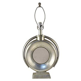 Dale Tiffany SR495 Resin Table Lamp Base, Antique Golden Silver