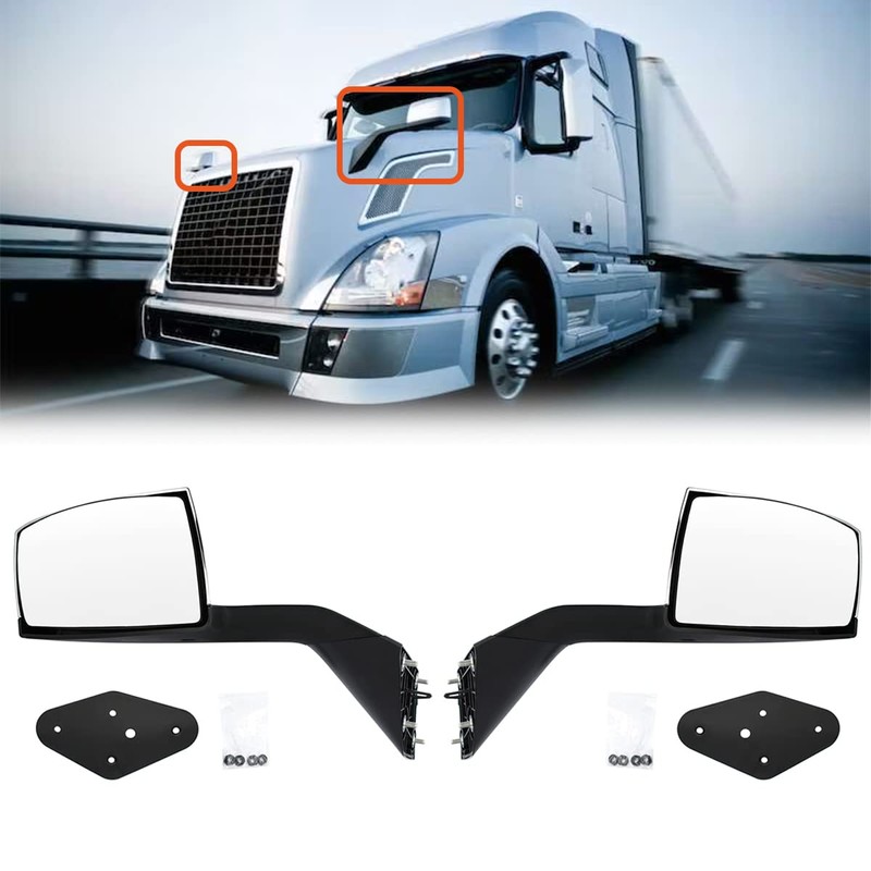 SEPEY Hood Mirror for VOLVO VNL, Driver and Passenger Side