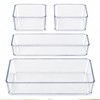 Clear Plastic Drawer Organizers for Makeup, Jewelry & Office Supplies