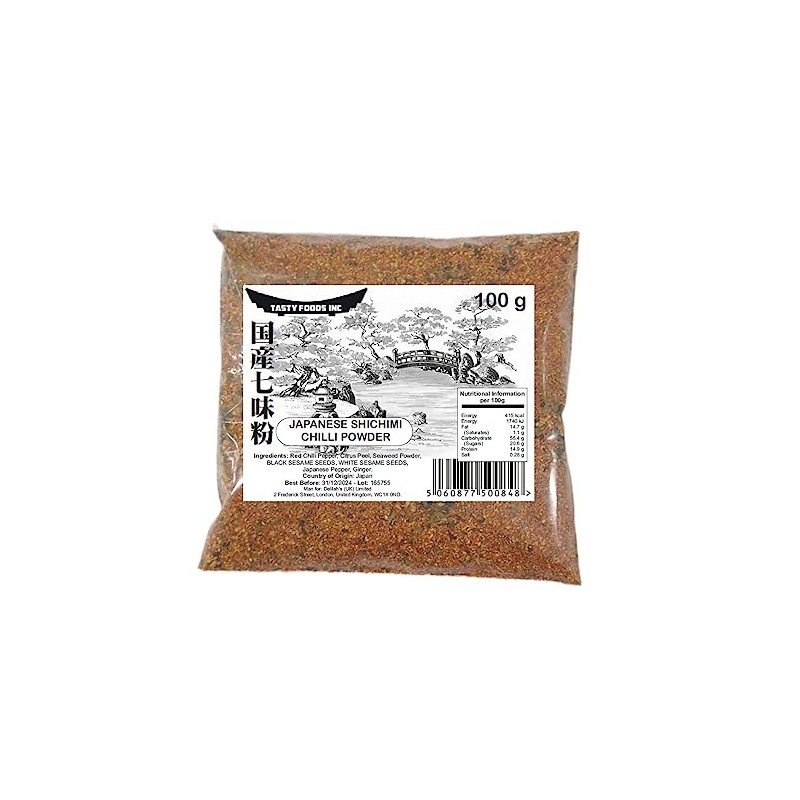 Japanese Shichimi Chilli Powder 100g Togarashi - Tasty Foods Inc.