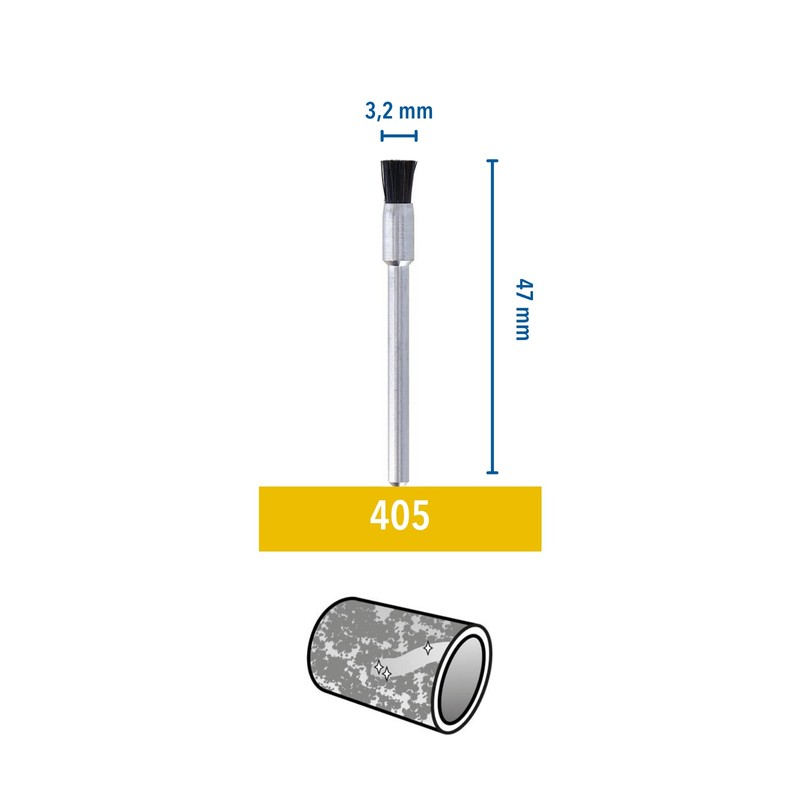 Dremel 26150405JA Bristle Brush Diameter 3.2 mm Pack of 3
