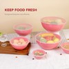 BoxedHome BPA Free Plastic Round Mixing Bowl with Lids, 12