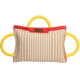 Viper Bite Pillow with 3 Handles – Interactive Dog Toy & Durable Training Tool for Strong Bite & Drive Development | Jute, Leather, French Linen, Extra Strong Jute or Replaceable Cover