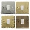 ElekTek Polished Chrome Plated Double Light Switch Metal Cover Plate