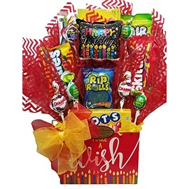 Delight Expressions® "Make a Wish" Birthday Gift Basket - Birthday Candy Bouquet