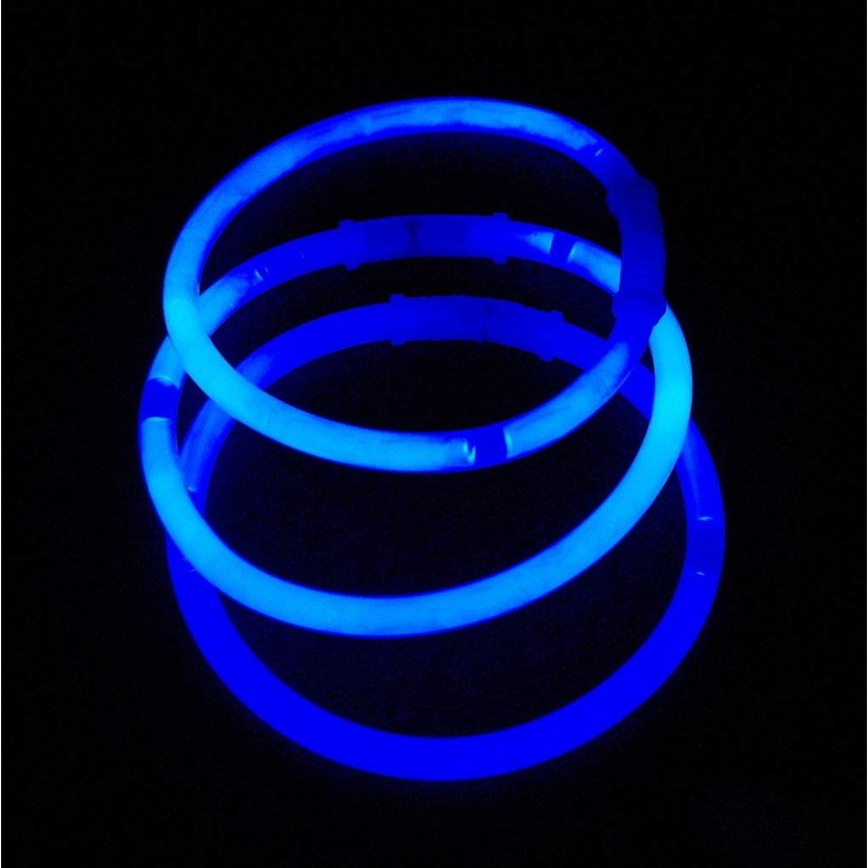 Aptafêtes LU8458/BLEU - Confezione da 100 braccialetti luminosi 4/6 H