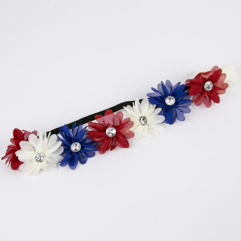 LUX ACCESSORIES Red White Blue American Flag 4th of July