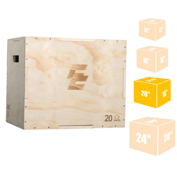 Holleyweb 3 in 1 Wood Plyo Box, Jump Box Plyometric