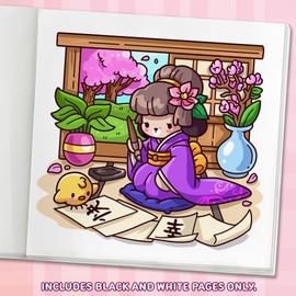 Cozy Japan: Cute Coloring Book for Adults and Teens with Charming Characters and Delightful Japanese Scenes for Relaxation (Cozy Coloring Books)