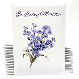 Forget Me Not Seeds - in Loving Memory Funeral Favors - Prefilled Seed Packets - Ready to Give - Pack of 20