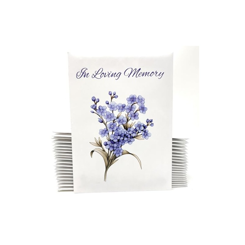 Forget Me Not Seeds - in Loving Memory Funeral Favors