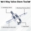 ecocstm 2 PCS 4-Way Tire Valve Stem Removal Tool, 4-in-1