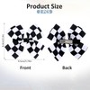 Nogeqi 2PCS Checkered Hair Clip, Black and White Checkered Hair