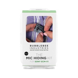 BUBBLEBEE INDUSTRIES Lapel Mic Hiding Kit for Sony ECM V1 – Includes Accessories for Hiding, Noise & Wind Reduction, and Case – Perfect for Content Creators, Videographers, and Filmmakers.