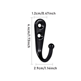 10 PCS Individual Vintage Antique Coat Hooks Wall Mounted Decorative Clothes Hat Hooks Single Robe Hooks Screw in Door Hooks for Kitchen Bedroom Wall Bathroom Garage Hanging with Screws