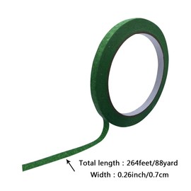 GLOLOOS 88Yards 0.25inch light Green Waterproof Floral Tape Flower Tape for Bouquets,Flower Arranging Floral Craft.(22 yard/roll, 4 rolls per pack)