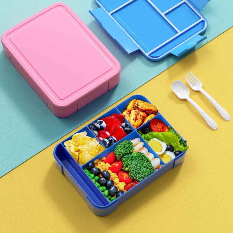 WayEee Bento Lunch Box 1330ml Lunch Box Kids Leak-Proof Lunch