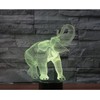 SUPERRUIDALONG 3D Lamp Elephant Night Light Remote Control Power Touch