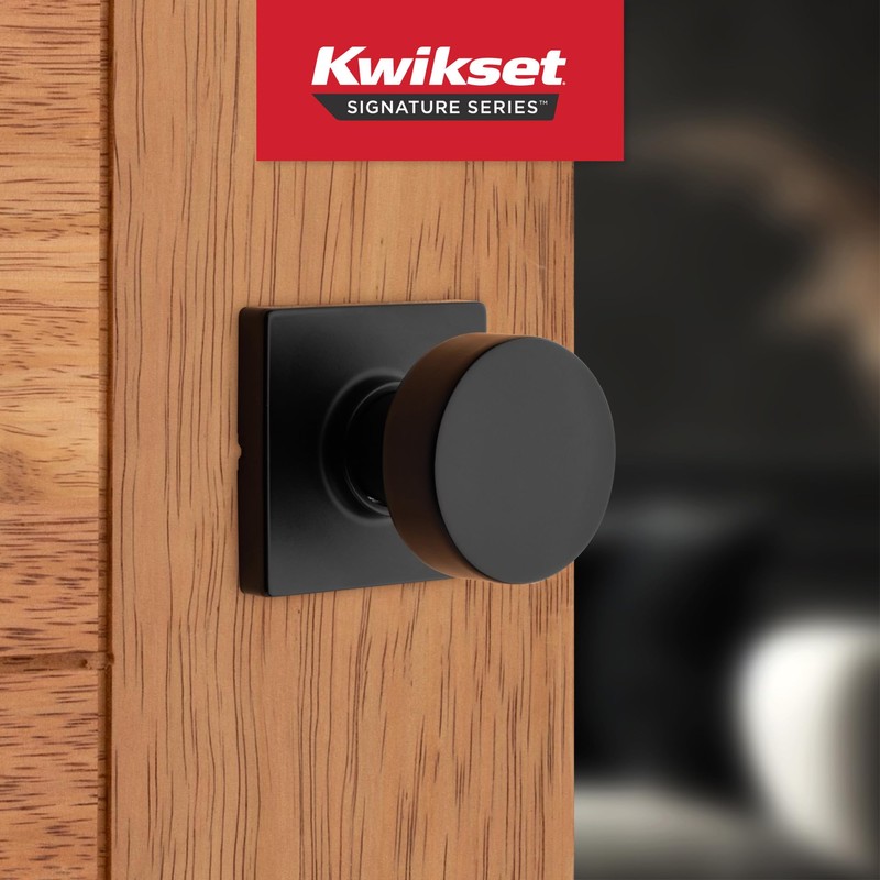 Kwikset Pismo Interior Passage Door Knob, Handle For Closet and