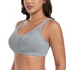 DotVol Women's Comfort Cotton Bra Full Coverage Wirefree Embroidered Lace