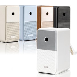 Deli Pencil Sharpener, Manual, White, 1 Piece, Can Sharpen Pencils 10,000 Times, Silent, Pencil Sharpener, Automatic Pen Feeding, Durable Alloy Steel Cutter, 5 Levels of Lead Adjustment, Fits Pencils