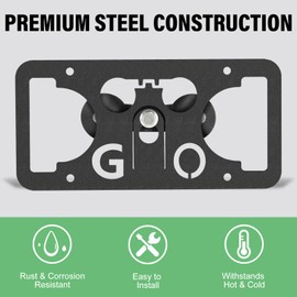 No Drill Front License Plate Bracket Holder Compatible with Volkswagen Atlas 2018-2025, Rust-Proof License Plate Mount Adapter, Bumper Grille Car Tag Frame with Anti-Theft Screws Accessories