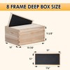 POLLIBEE 8 Frame Beehive kit, Complete Bee Hive for Beekeeper,
