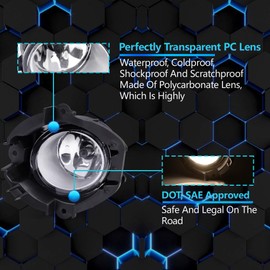 G-PLUS Bumper Fog Lights Compatible with 2006 2007 2008 Toyota RAV4 Clear Driving Fog Lamps A pair W/Switch & Wiring Kit neblineros para autos delantero, faros antiniebla