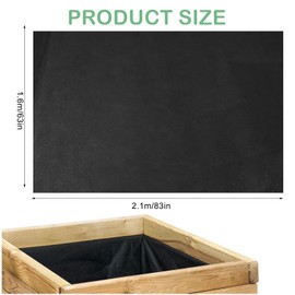 SolaceShine 63" X 83" Raised Garden Bed Liner Non Woven Fabric Liner for Large Veg Trough Planter Liners for Outdoor Planter Keeps Soil Contained and Water Drained