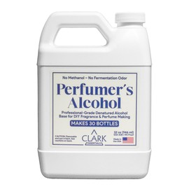 Clark Essential Perfumer's Alcohol 32 oz – Professional-Grade Denatured Alcohol Base for DIY Fragrance & Perfume Making – No Methanol, No Fermentation Odor – SDA 40B Formula
