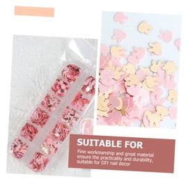 Healvian Glitter Nail Art Sequins Box of Powder Butterfly Heart Flower and Decorations for Manicure Supplies Easy Application for Unique Nail Designs