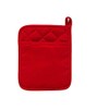 Home Collection Red Polyester/Rubber Pot Holder, 2 Pack - Heat