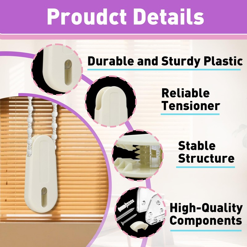 4 Sets Shade Blind Cord Tension Device Compatible with Hunter