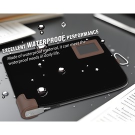 TECHFROG Waterproof Wallet Cash Bag with Zipper and Key Lock, 2 Keys, Portable Travel Wallet, Protect Passport, Cash, Checks 11.7 X 8.3 Inch Canvas Document Bag, Lock Your Personal Belongings Safely